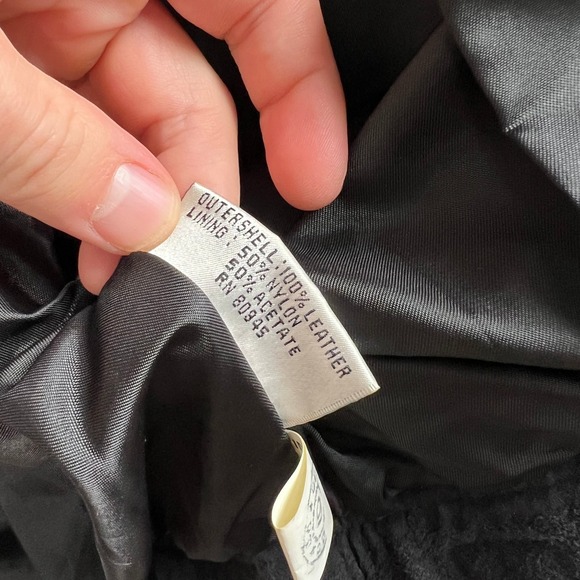 Vintage Women's Suede Leather Jacket Black Large Lined Cropped Western SMOKE 80s - Picture 6 of 11